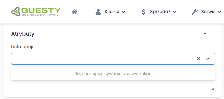 Wyszukaj dostepne opcje